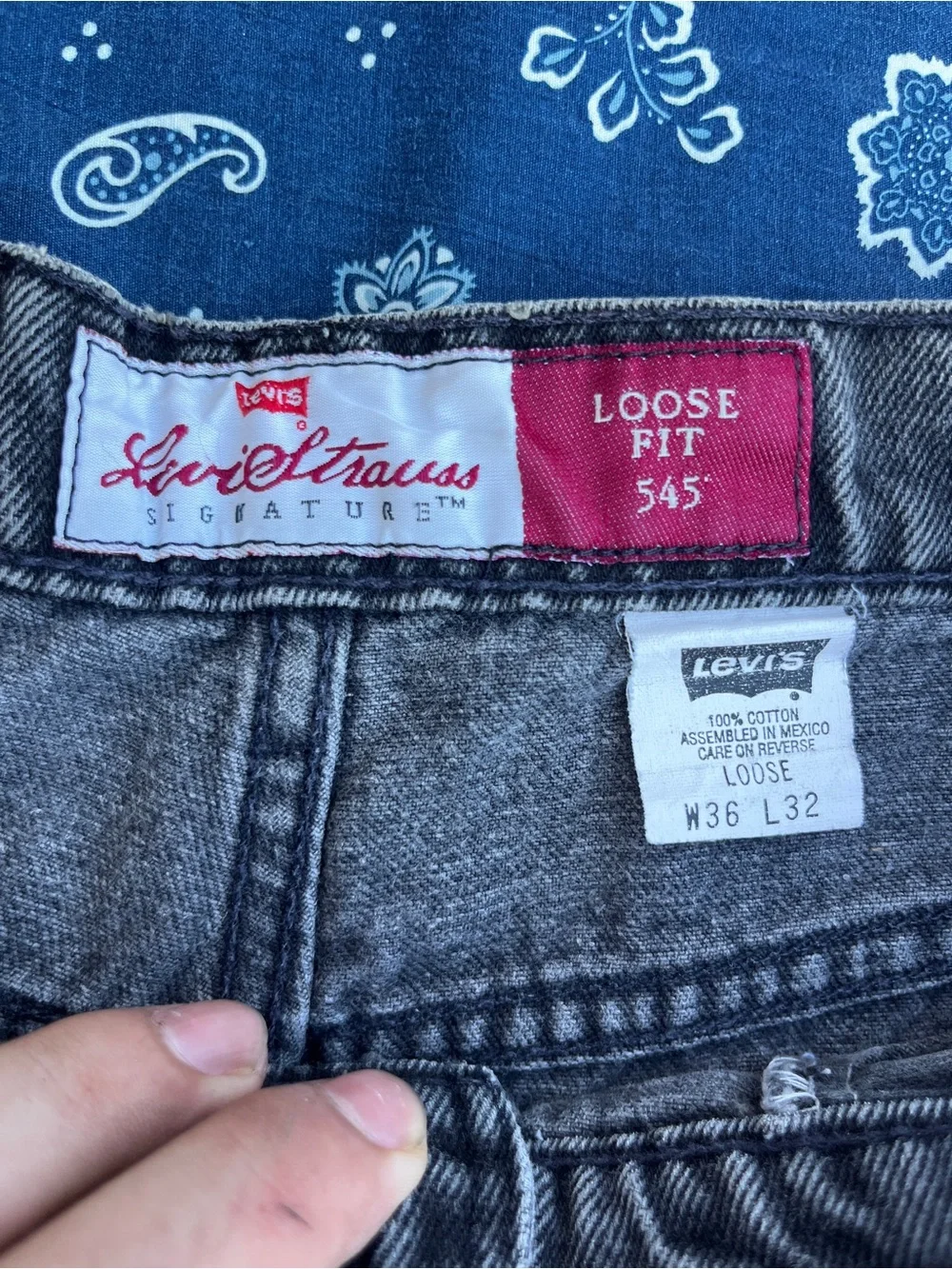 Levi's Men's Washed Black Relaxed-Fit Jeans